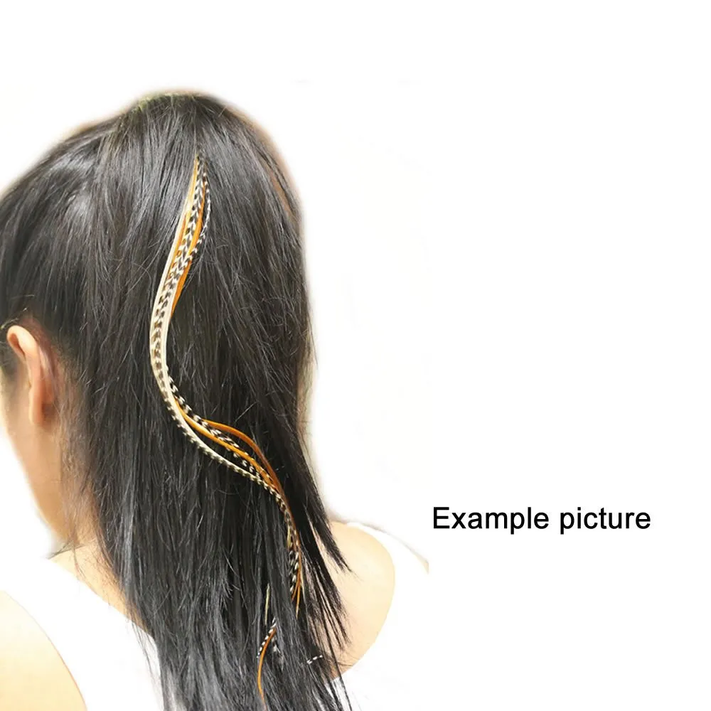 - Feather Hair Extensions, 20 Hair Feathers 8-11 Inches with 20 Beads and Loop Tool Kit