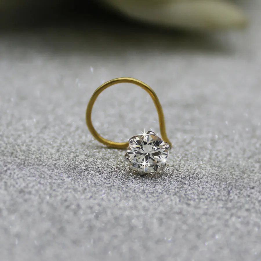 0.50CT Diamond nose pin 18kt gold vs1 igi certified