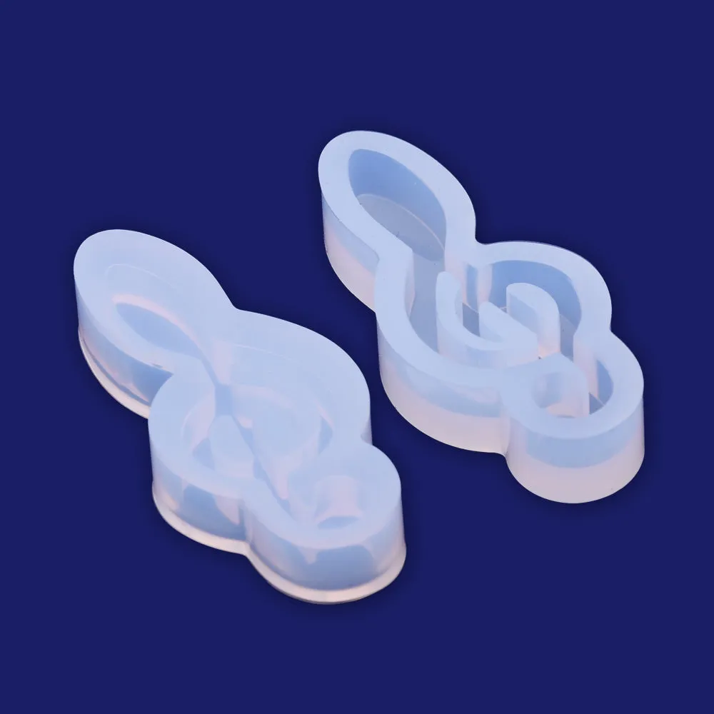 1 pcs Note Shape Crystal silicone mold pendant 42*18*7mm DIY Jewellery Making  Cabochons for earrings pendant Resin Silicone Mould