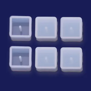 1 pcs Square pendant  9mm Jewellery Making  Cabochons for earrings pendant Resin Silicone Mould cube beads with holes