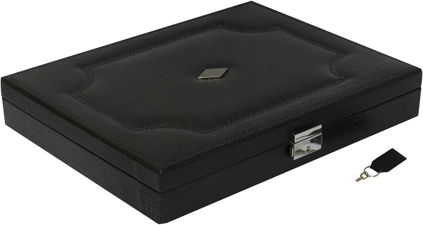 10 Pen Box, Cufflink Box, Ring Box Multipurpose Genuine Leather