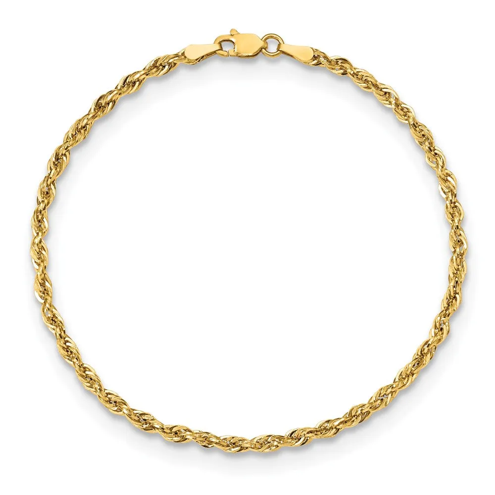 10k 2.8mm Semi-Solid Rope Chain