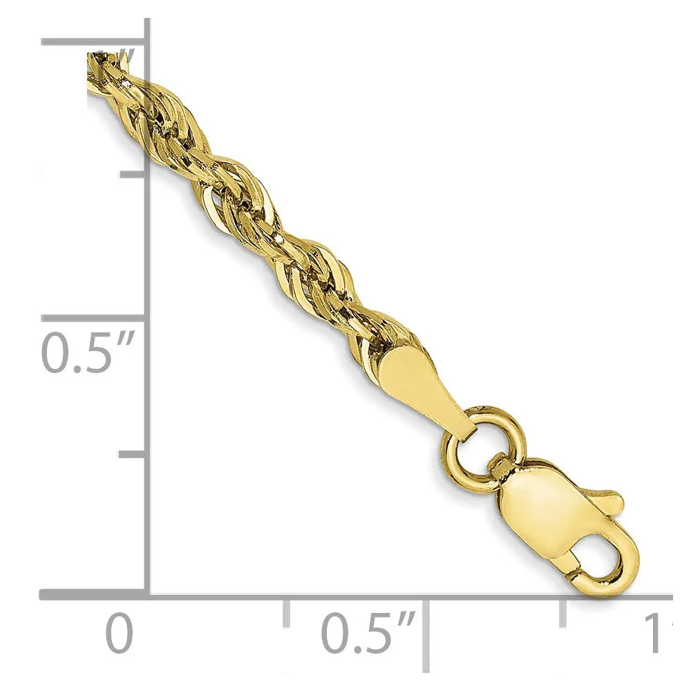 10k 2.8mm Semi-Solid Rope Chain