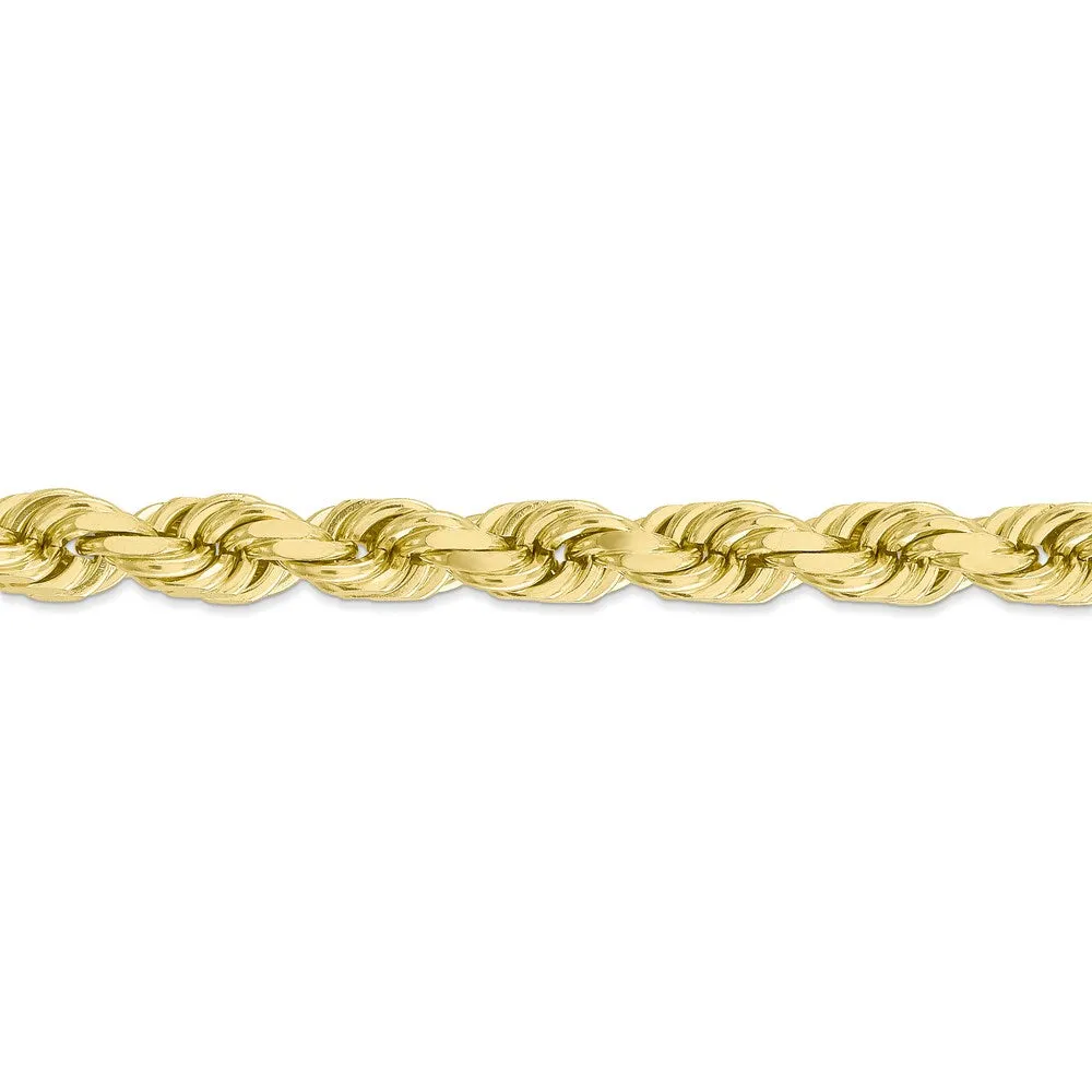 10k 8mm Diamond-cut Rope Chain
