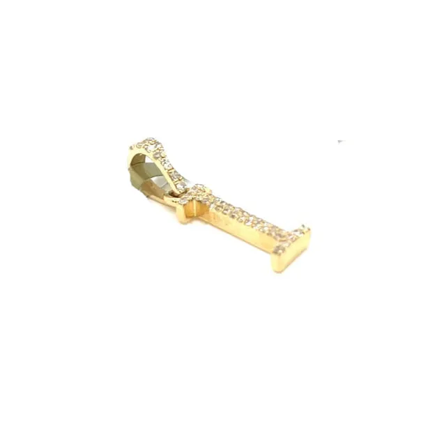 10K Cursive Initial Letter Diamond Pendants - SP20056