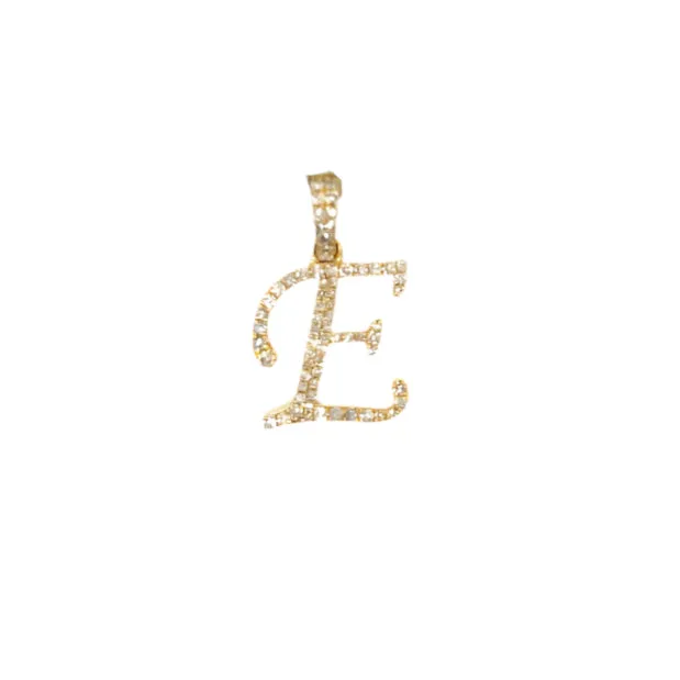 10K Cursive Initial Letter Diamond Pendants - SP20056
