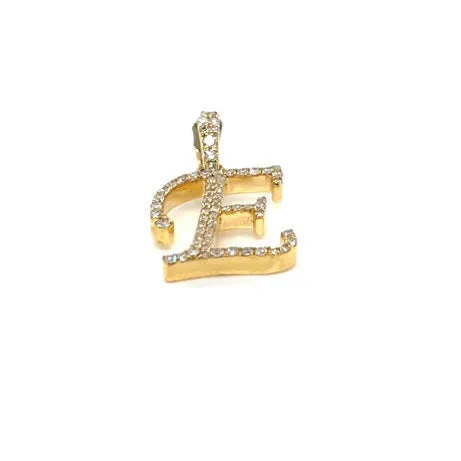 10K Cursive Initial Letter Diamond Pendants - SP20056