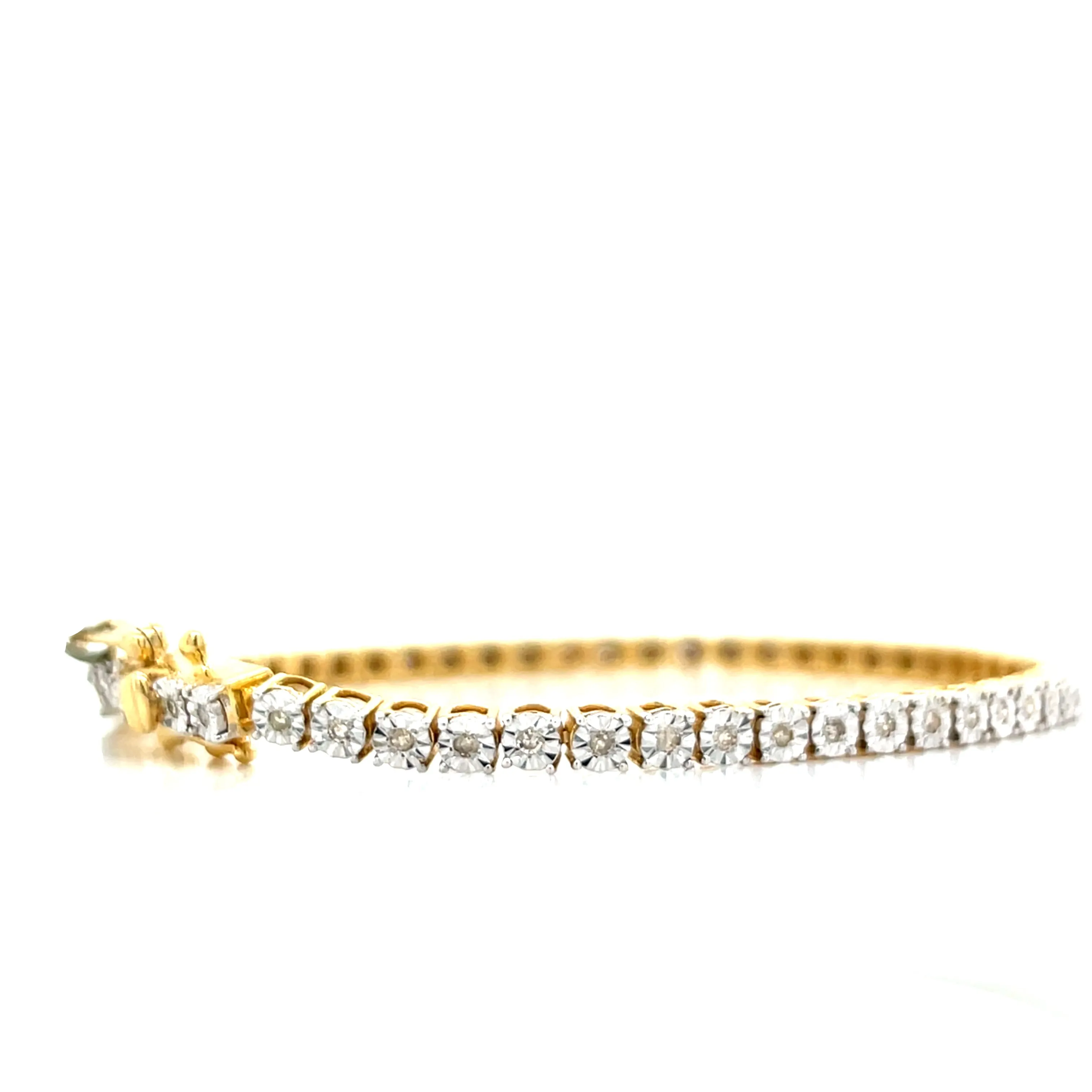 10k Gold 3mm Tennis 0.58ct Natural Diamond 7" Bracelet - SBR39741