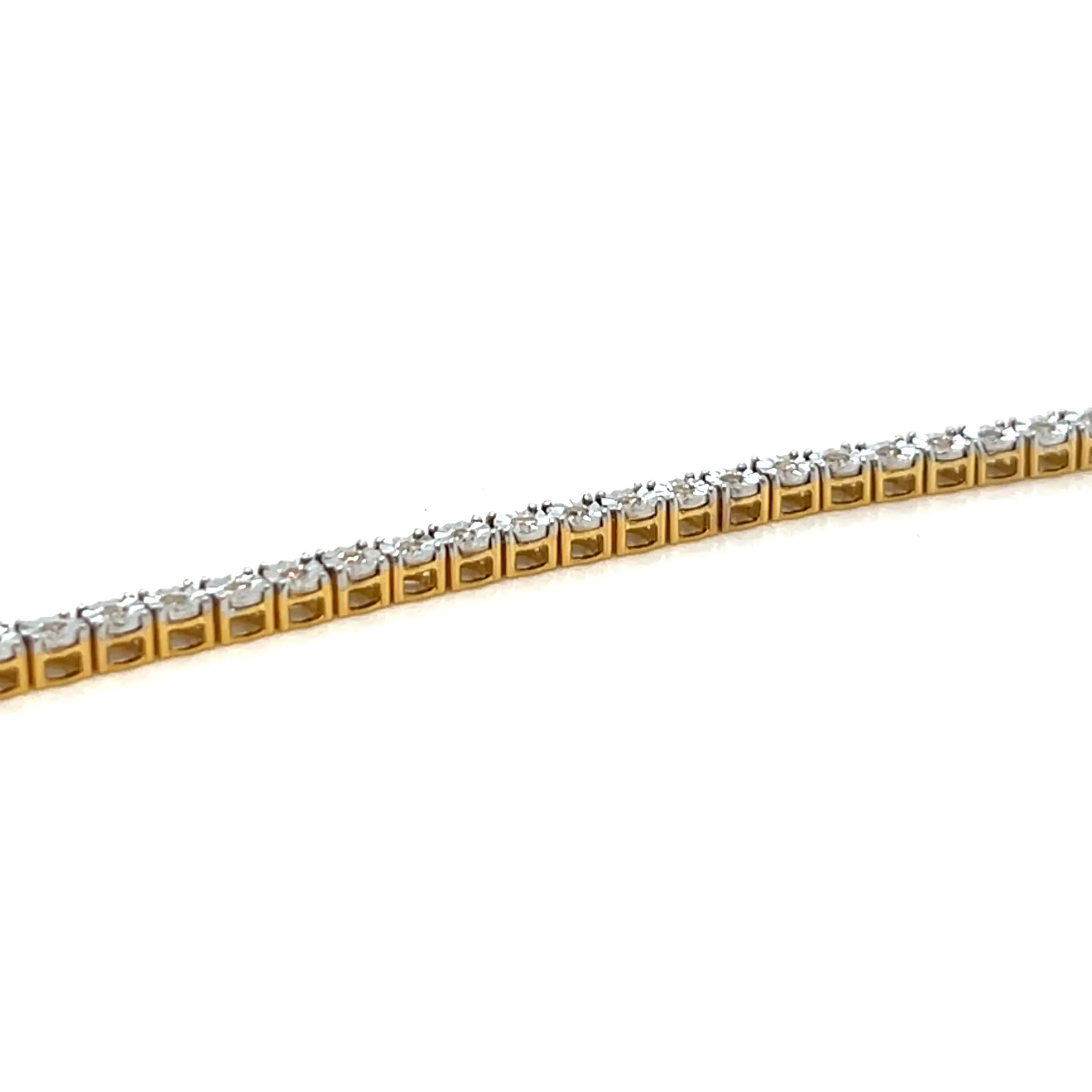 10k Gold 3mm Tennis 0.58ct Natural Diamond 7" Bracelet - SBR39741