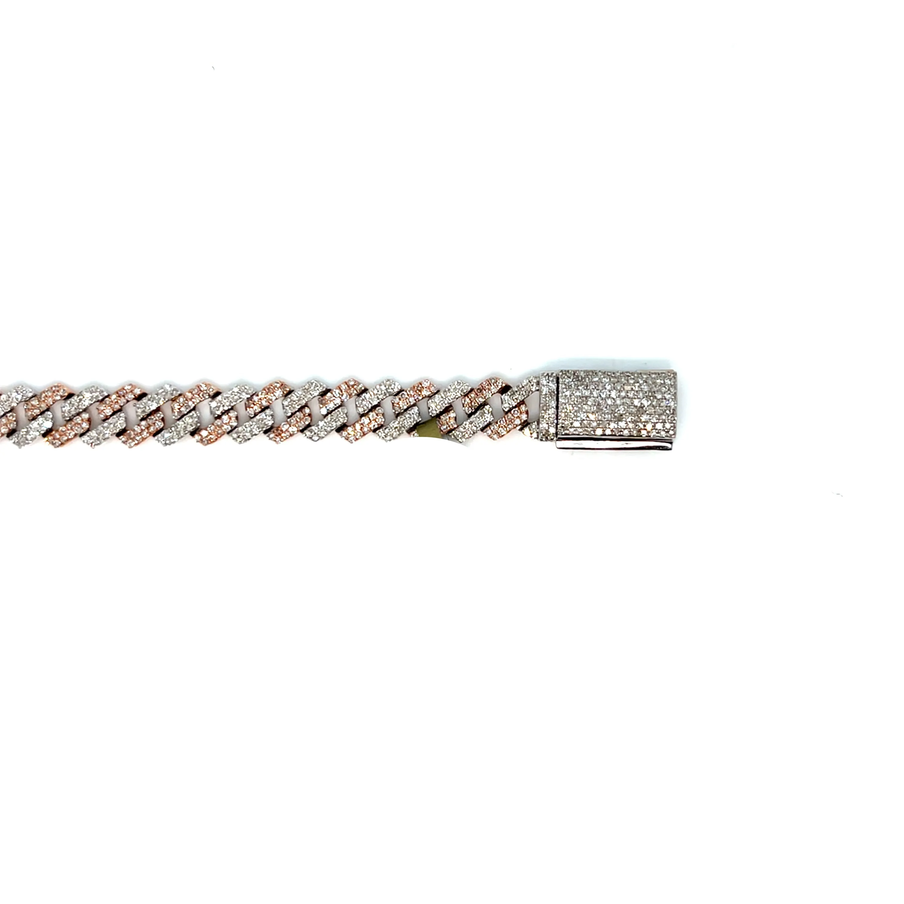 10k Gold 6.5mm with Natural Diamonds Miami Cuban Bracelets - SBR17266A