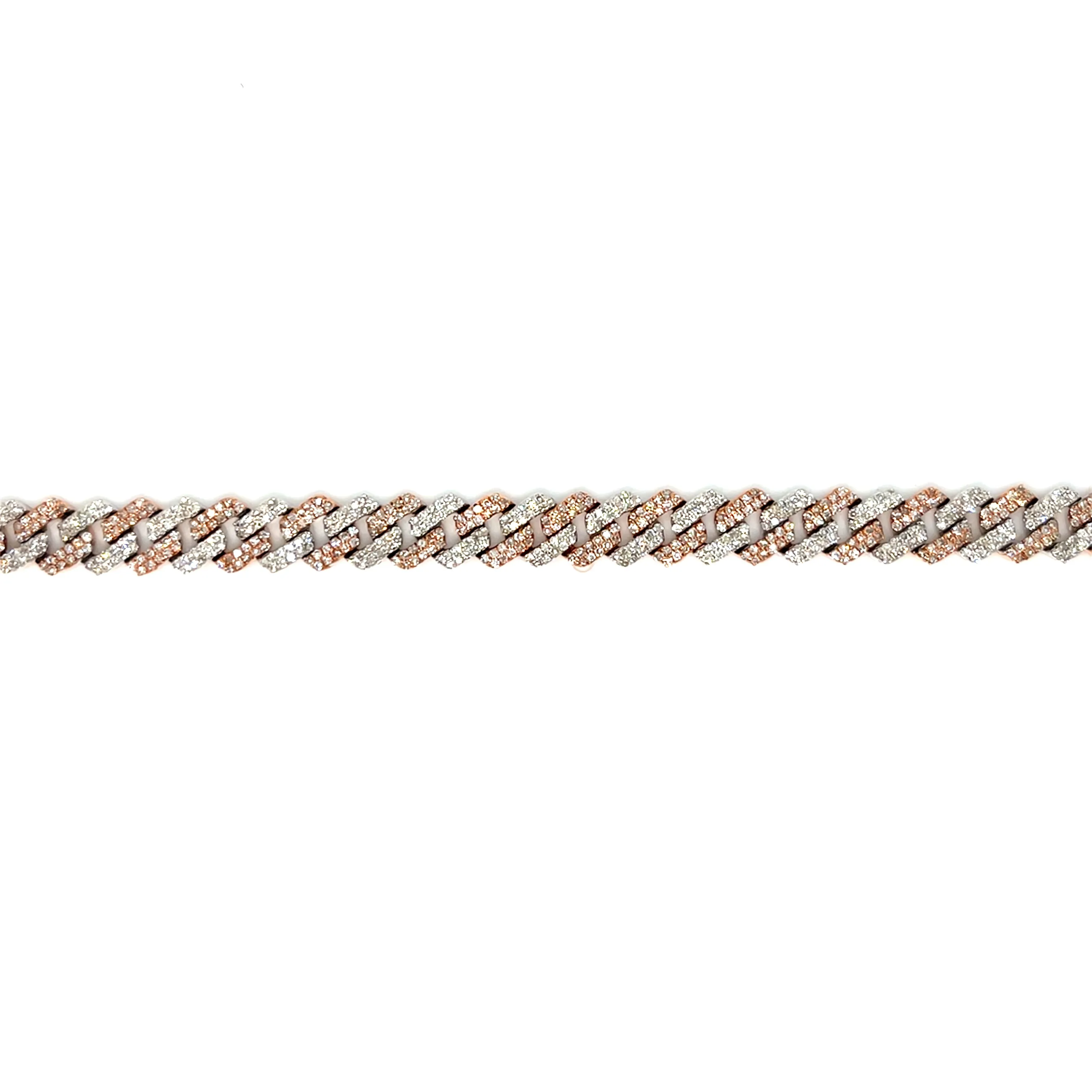10k Gold 6.5mm with Natural Diamonds Miami Cuban Bracelets - SBR17266A