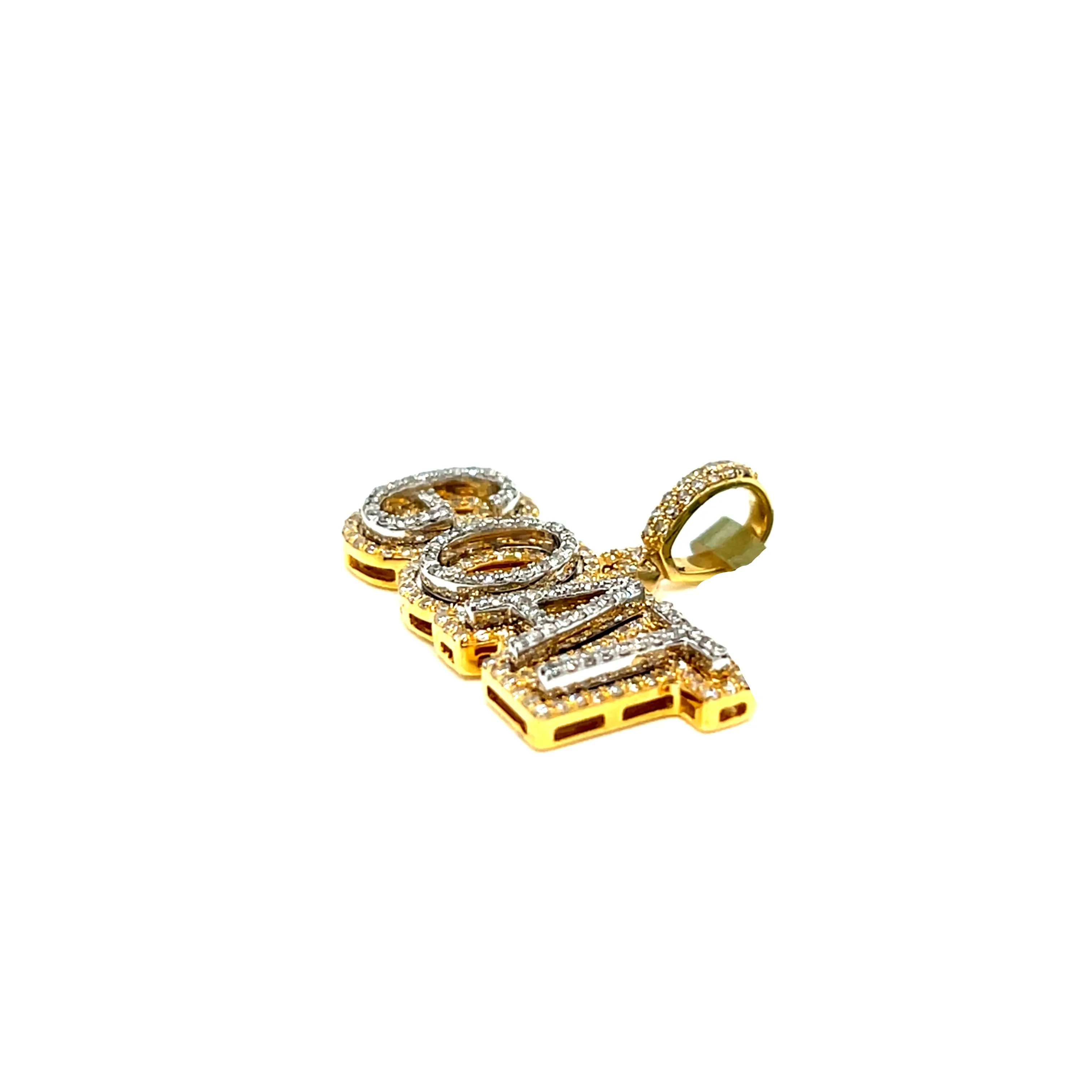 10k Gold & Diamonds 0.90ct GOAT Pendant - CSP25714