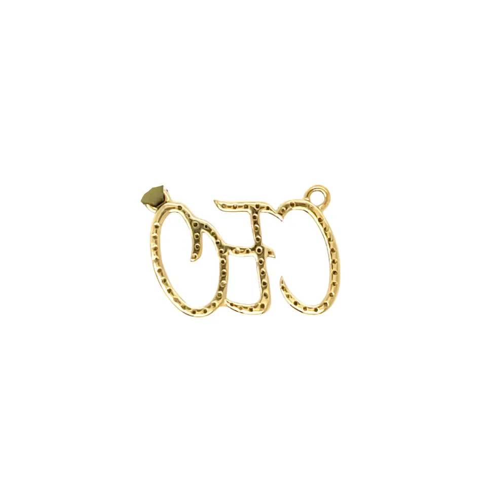 10k Gold with Round approx. 0.23ct Real Natural Diamonds CEO Pendant - PD2565