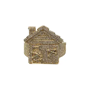 10k Solid Gold 2ct Natural Diamonds Trap House Ring - SR10787