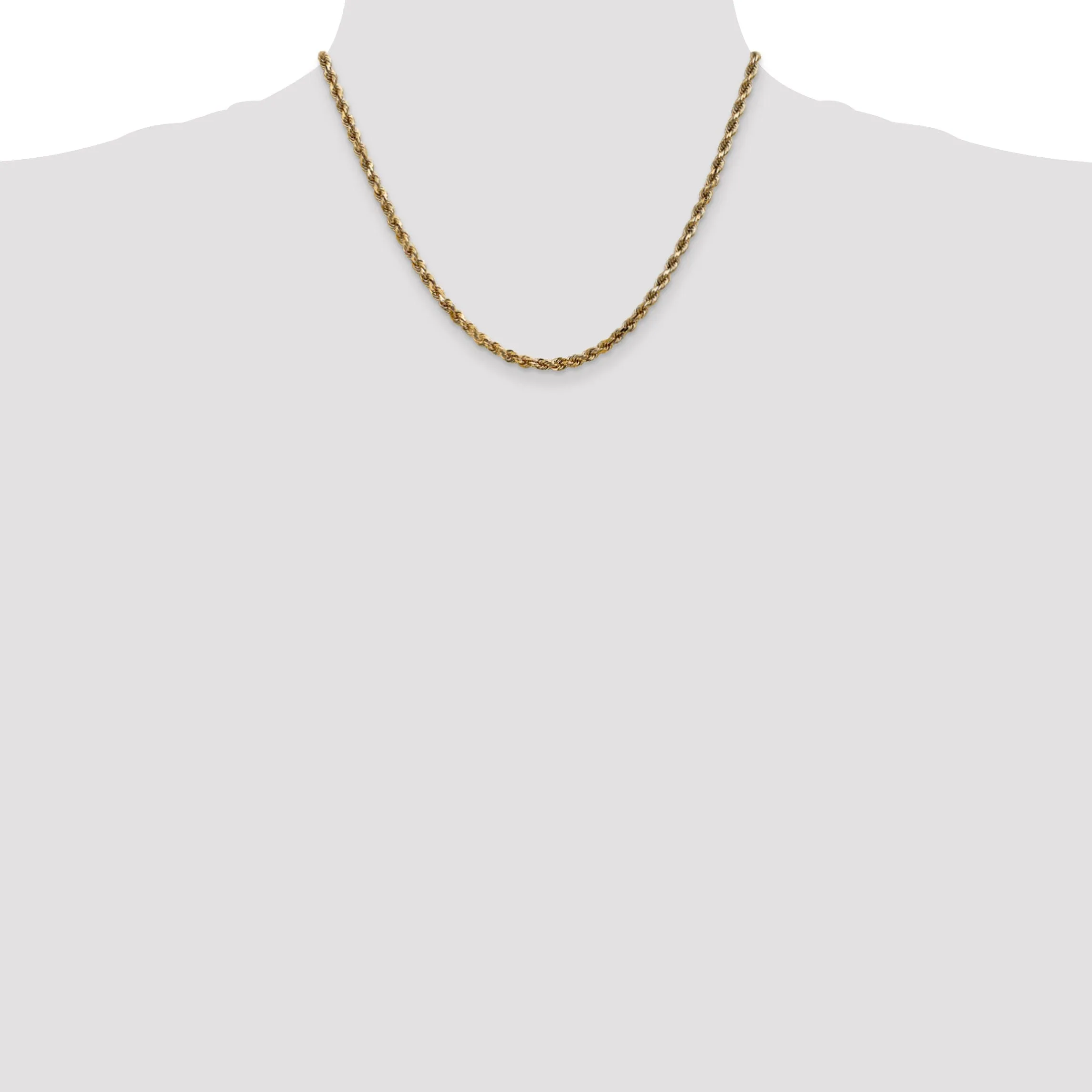 10k Yellow Gold Diamond Cut Rope Bracelet 3.5MM
