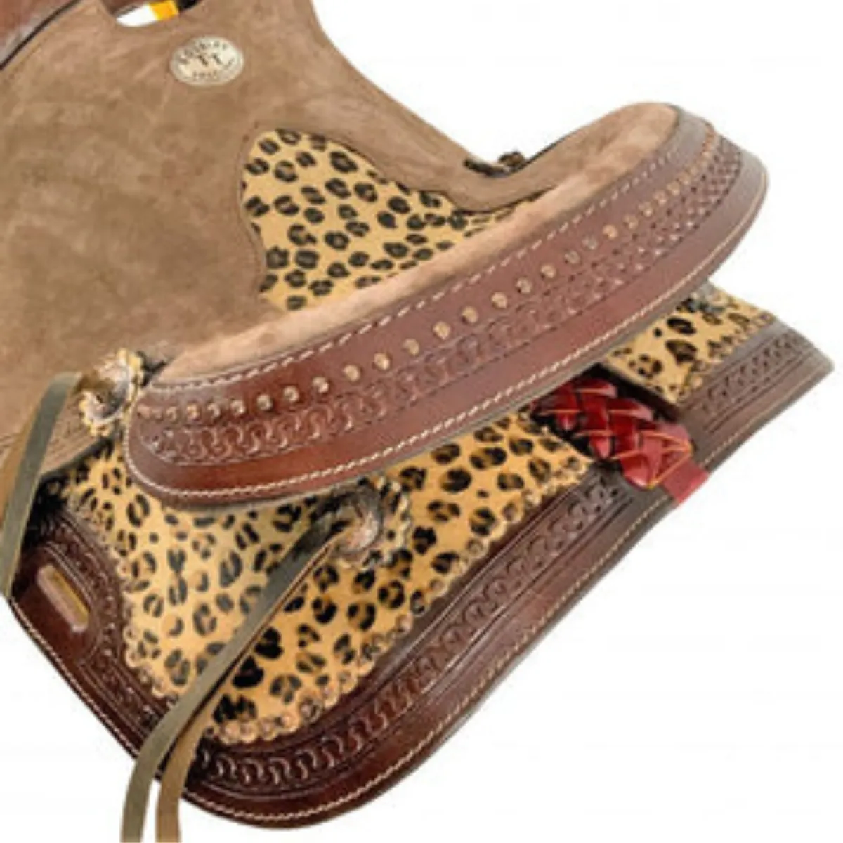 10" DOUBLE T CHEETAH STYLE HARD SEAT BARREL SADDLE