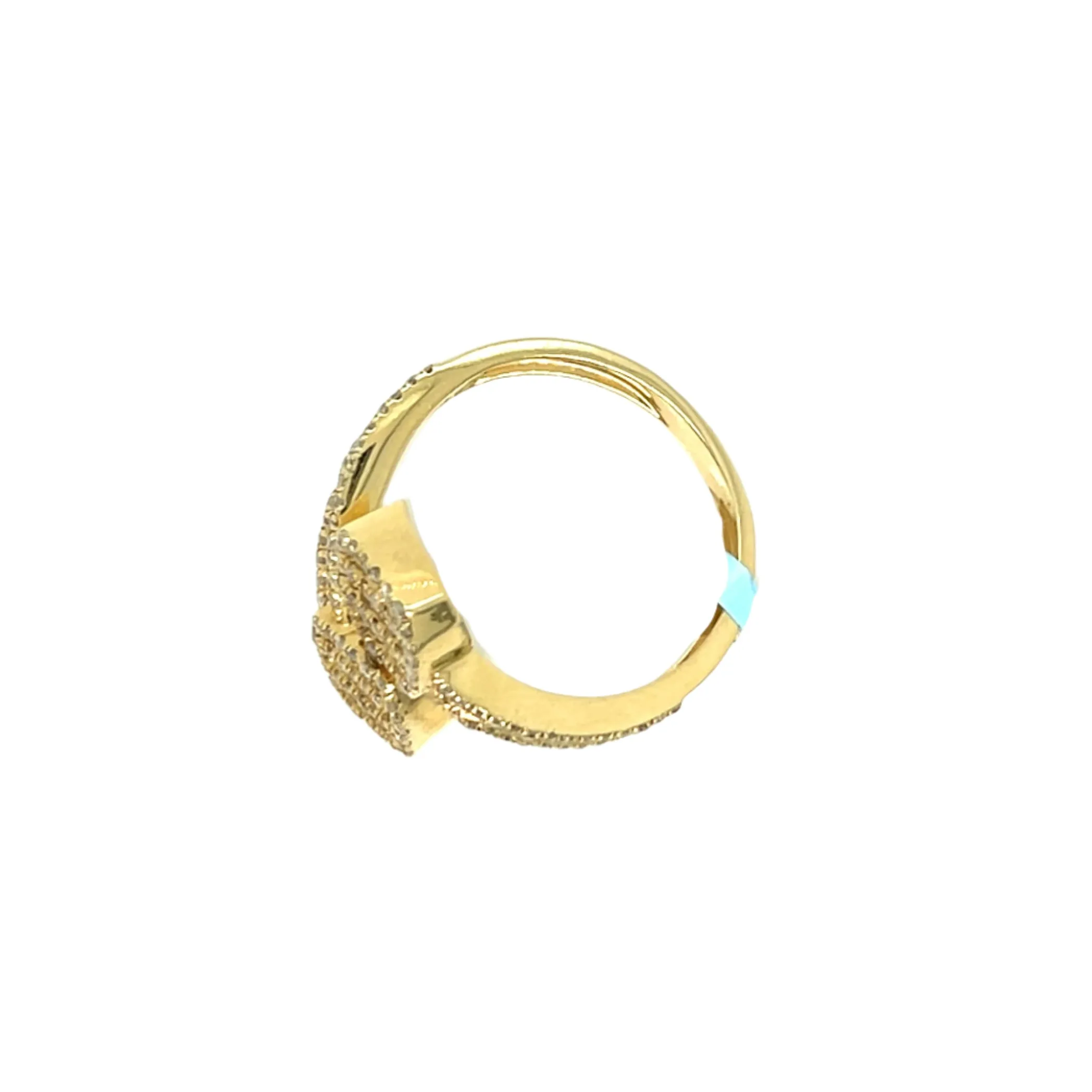 14k Gold 1.12ct Baguette Natural Diamonds Double Square Ring - EXRG2092