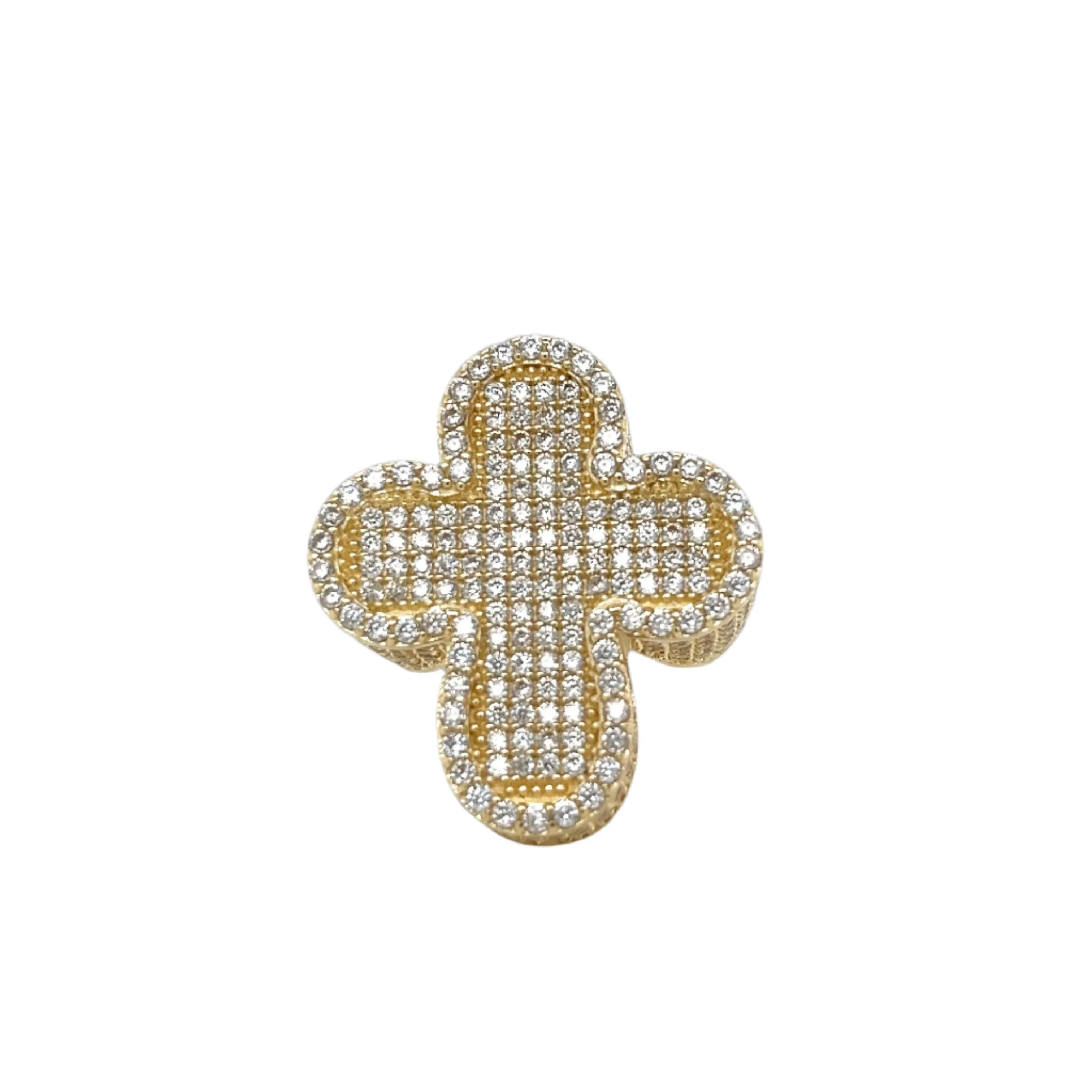 14K Gold Cross Ring W/ CZ