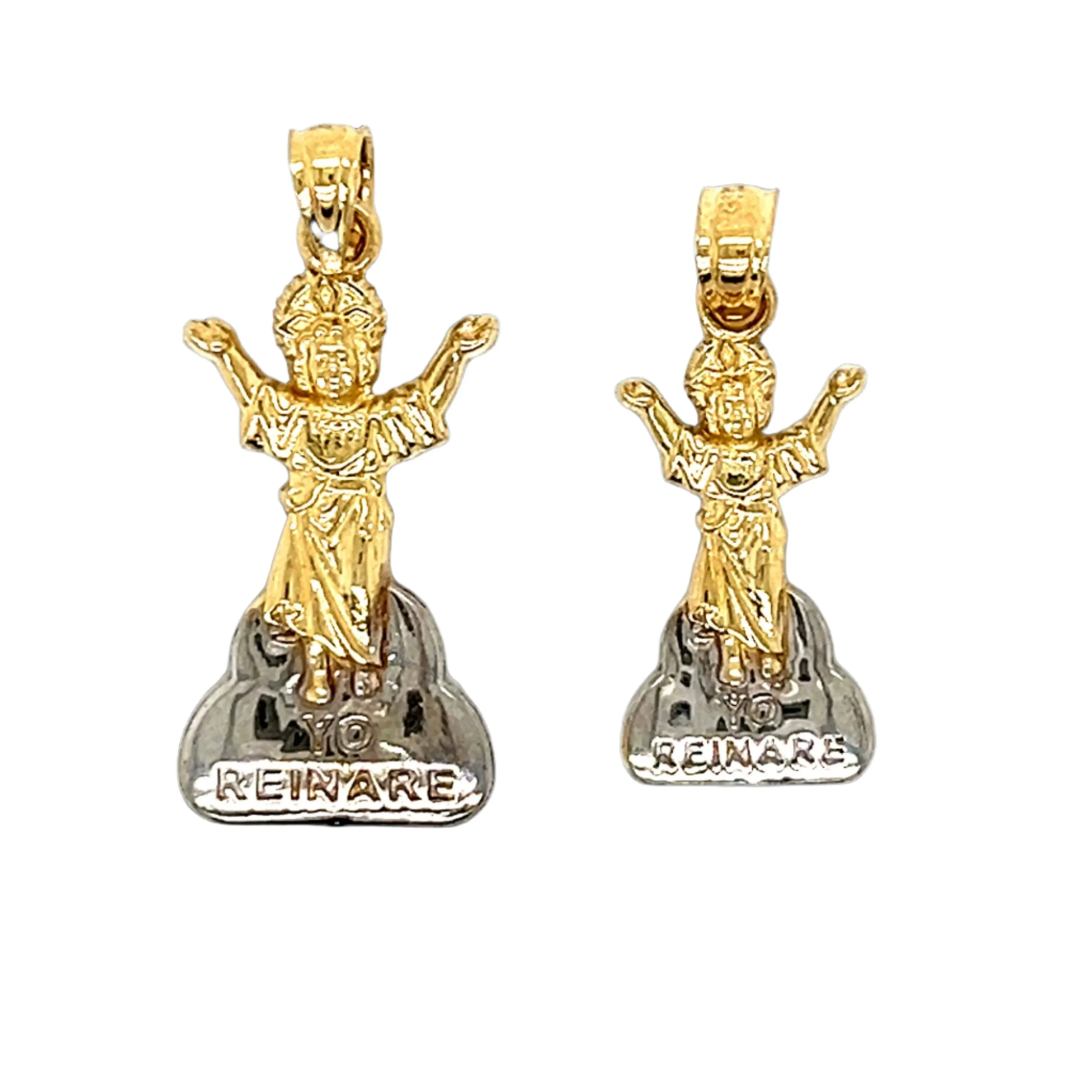14K Gold "Yo Reinare" Pendant