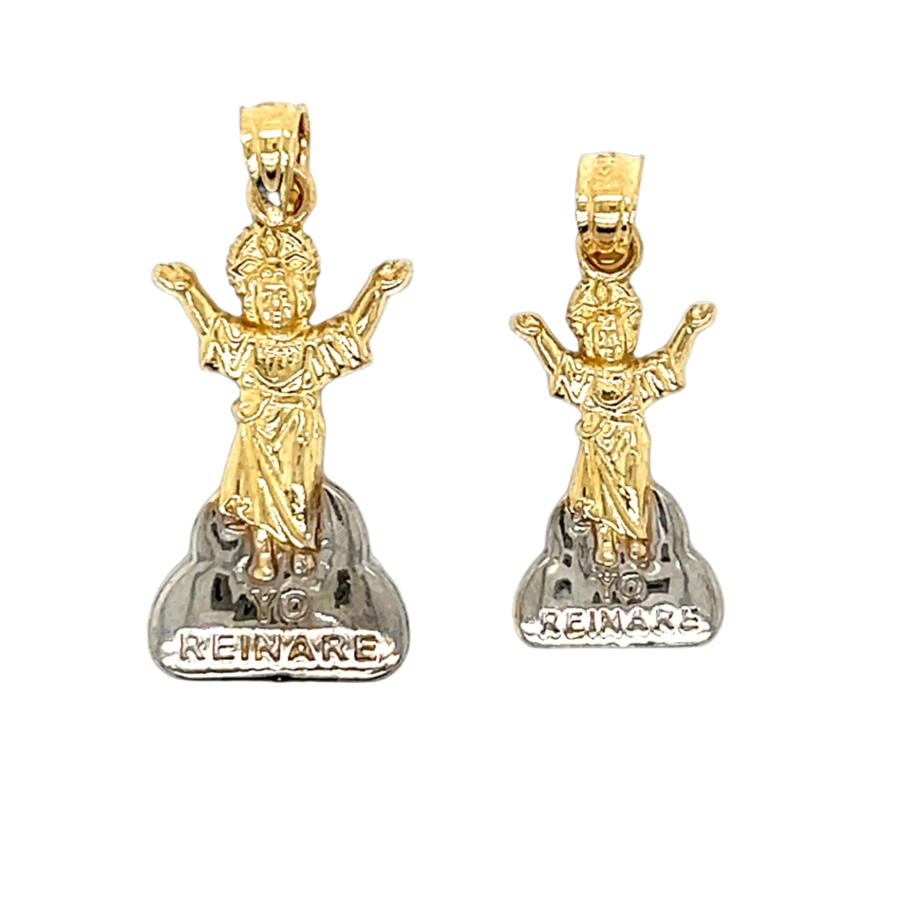 14K Gold "Yo Reinare" Pendant