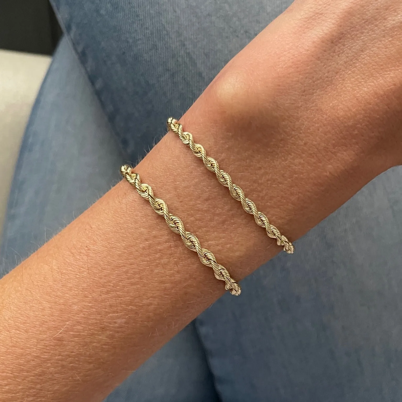 14K Gold Rope Bracelet