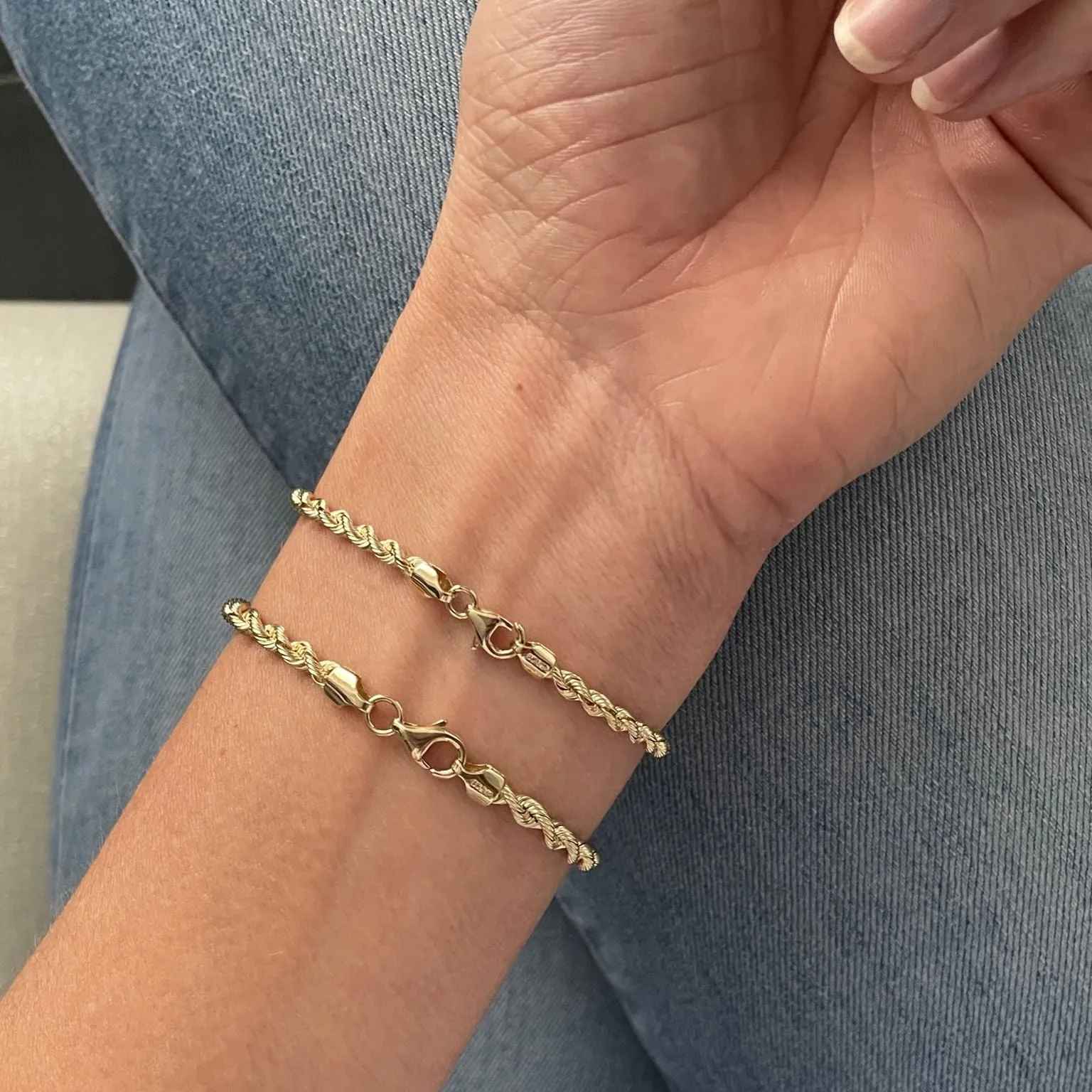 14K Gold Rope Bracelet