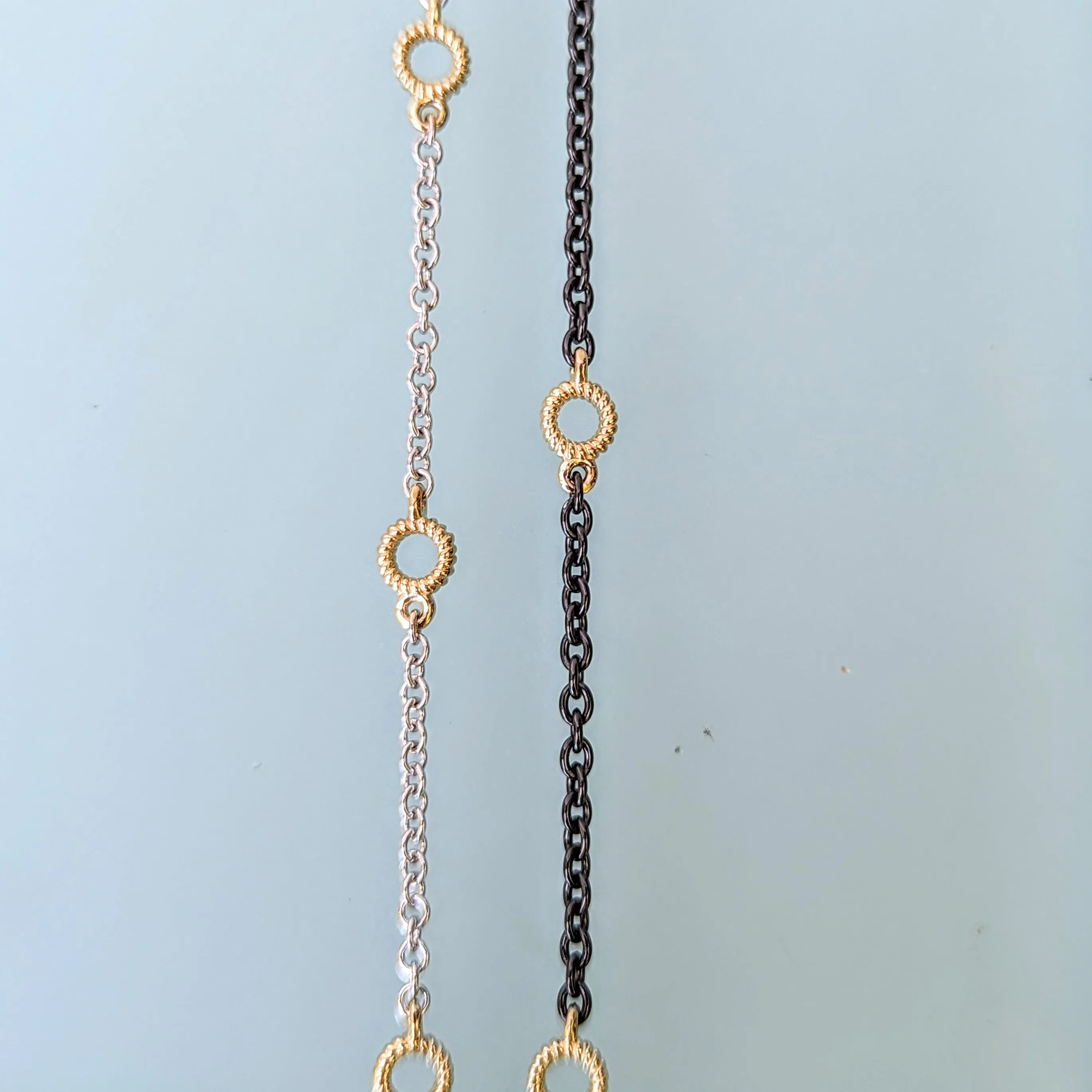 14K Gold Rope Station Bracelet with 5 Links