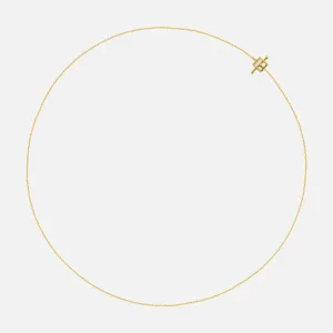 14k Solid Gold Thin Geometric Square Necklace