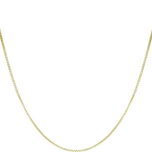 14k Solid Pure Gold Box 2-8mm 16-26 inches Chain Necklace