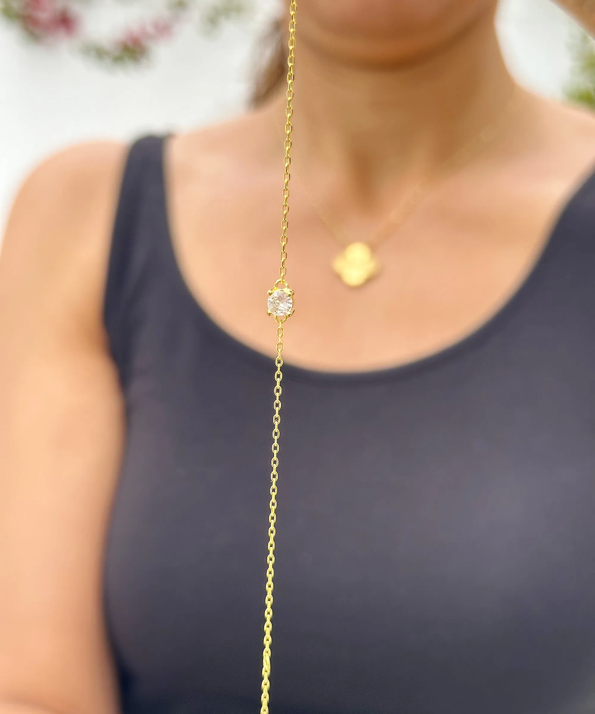14k Solid Yellow Gold Bracelet CVD Diamond Bracelet Gold Chain Diamond Bracelet, Chain Diamond Bracelet Prong Set 0.25ctw Minimalist Style