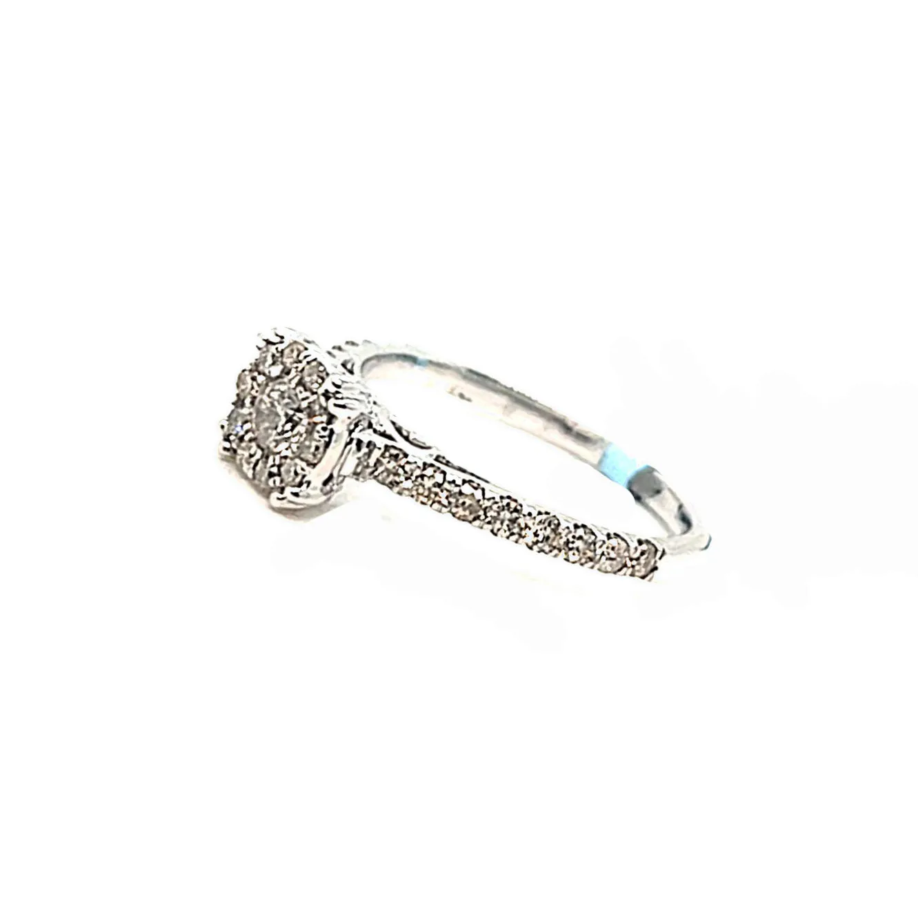 14k White Gold 0.81ct Diamonds Engagement Ring - SR14985A