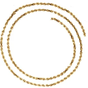14k Yellow Gold 2.8mm Diamond Cut Rope 7" Chain