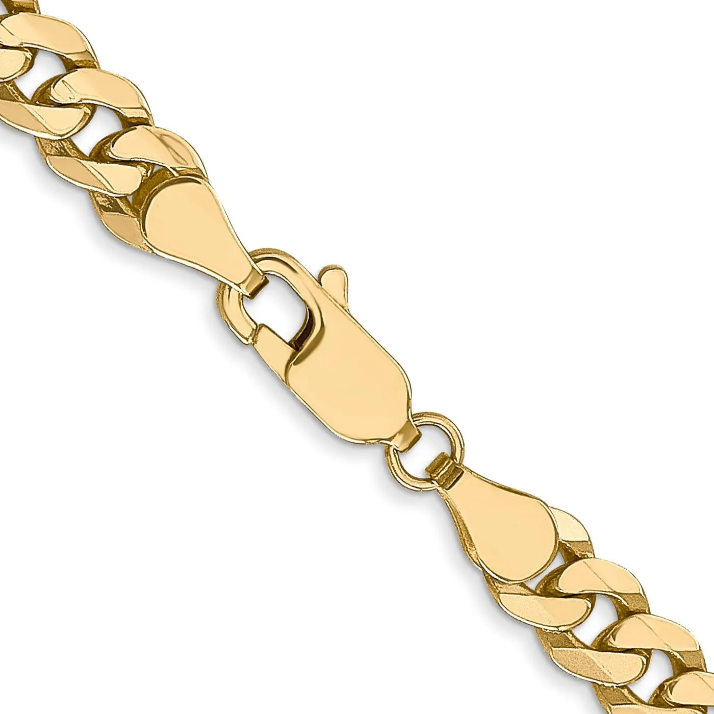 14k Yellow Gold 5.75mm Beveled Curb Bracelet