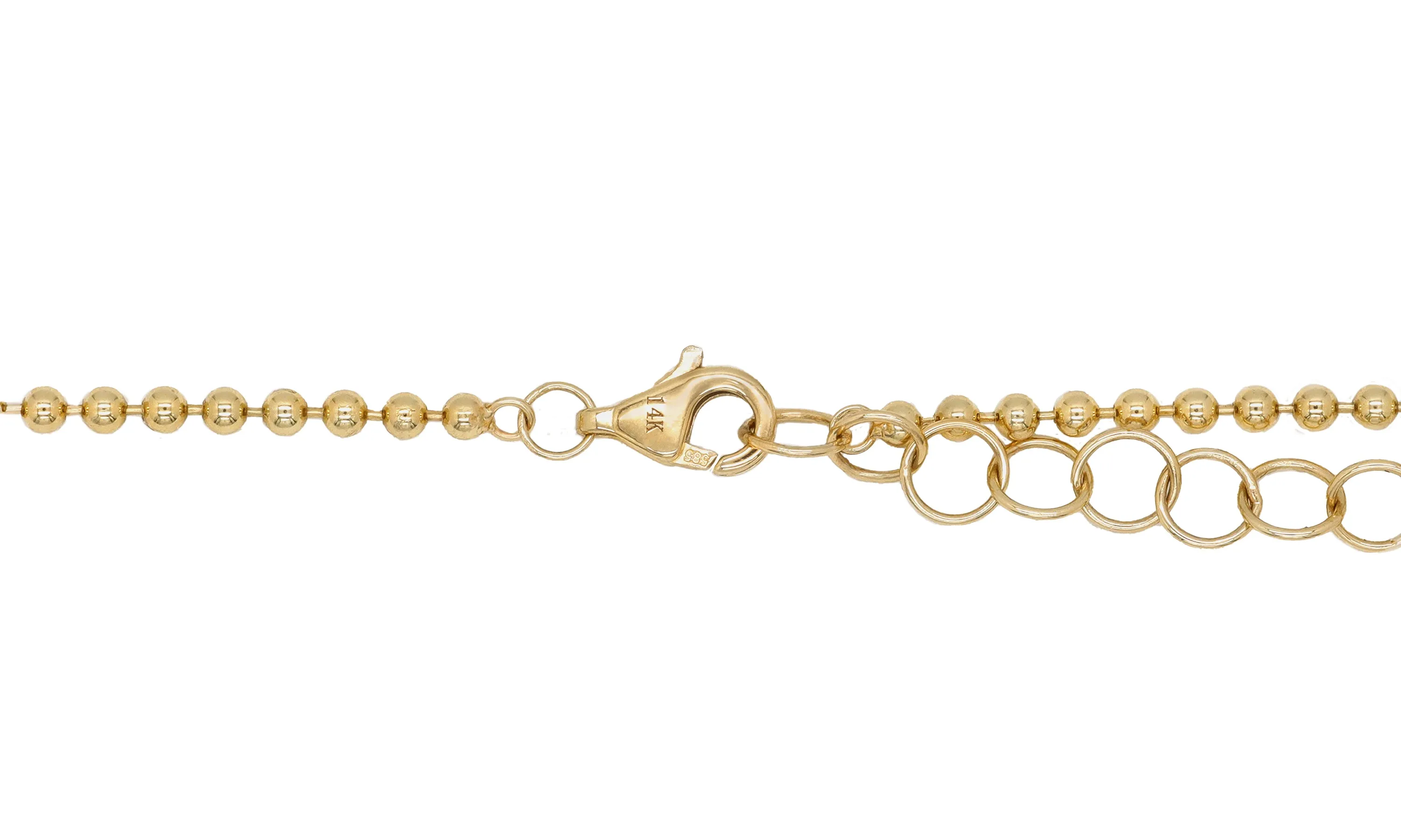 14k Yellow Gold Diamond Arrow Necklace