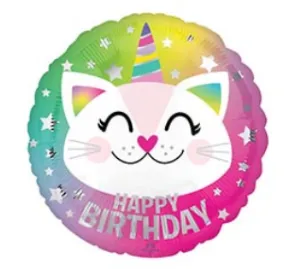 17" Happy Birthday Caticorn