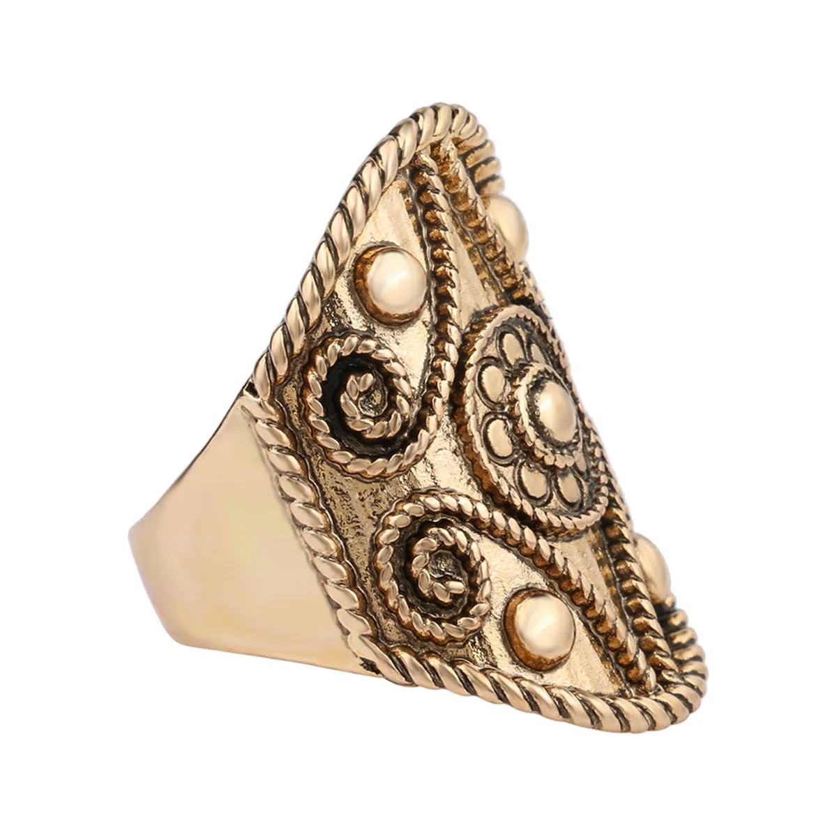 18K Gold-Plated Floral Ring