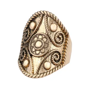 18K Gold-Plated Floral Ring