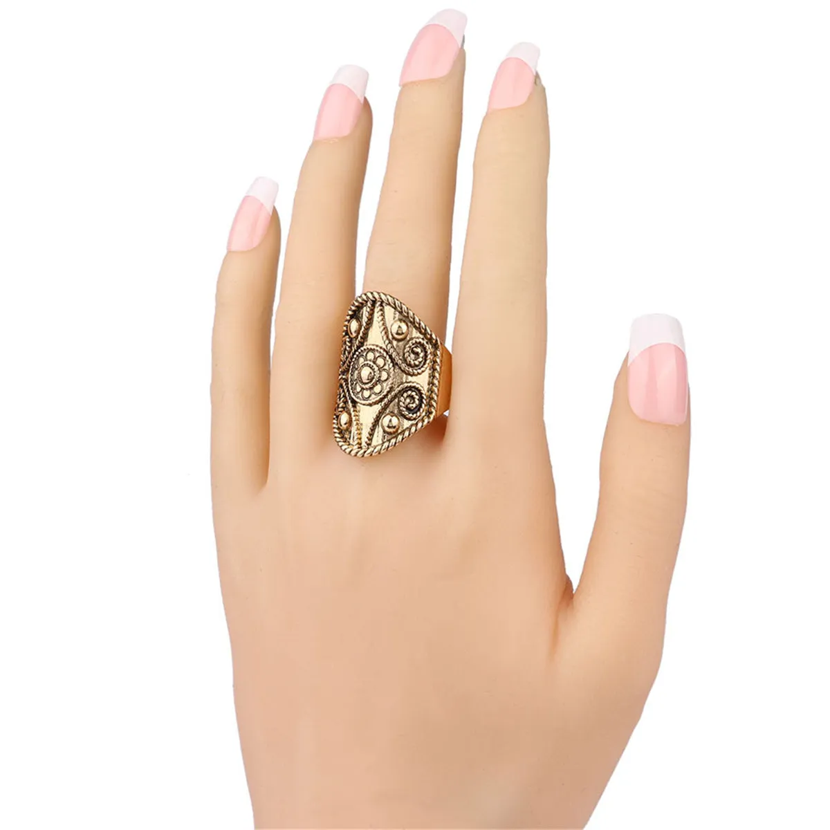 18K Gold-Plated Floral Ring
