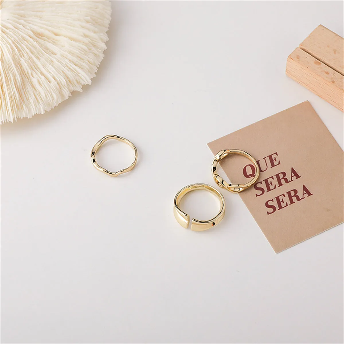 18K Gold-Plated Infinity Ring Set