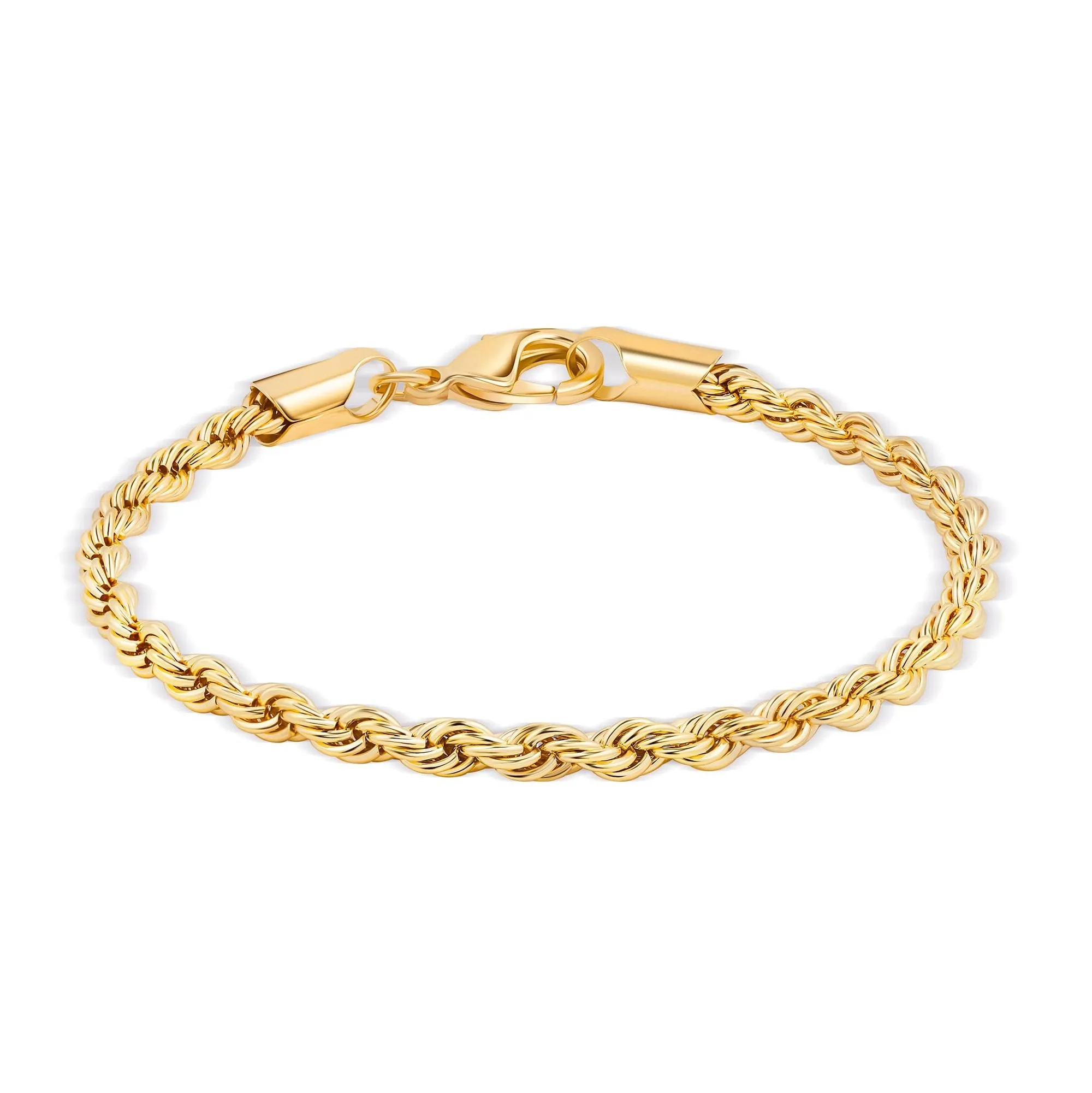 18k Gold Plated Rope Bracelets (multiple thickness available)