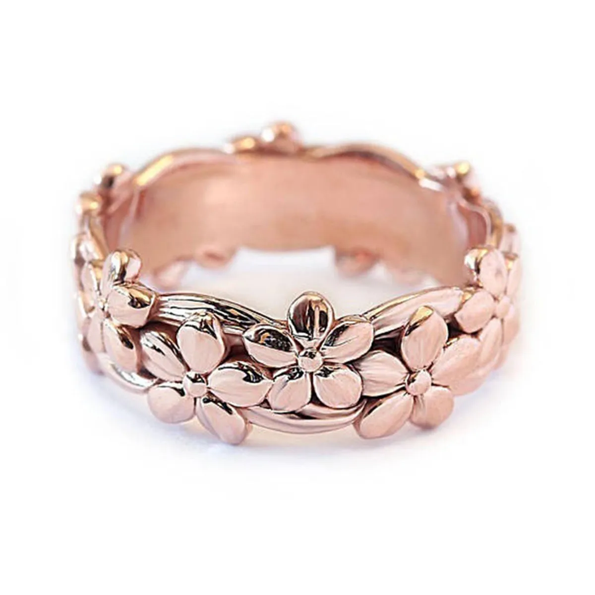 18K Rose Gold-Plated Sunflower Ring