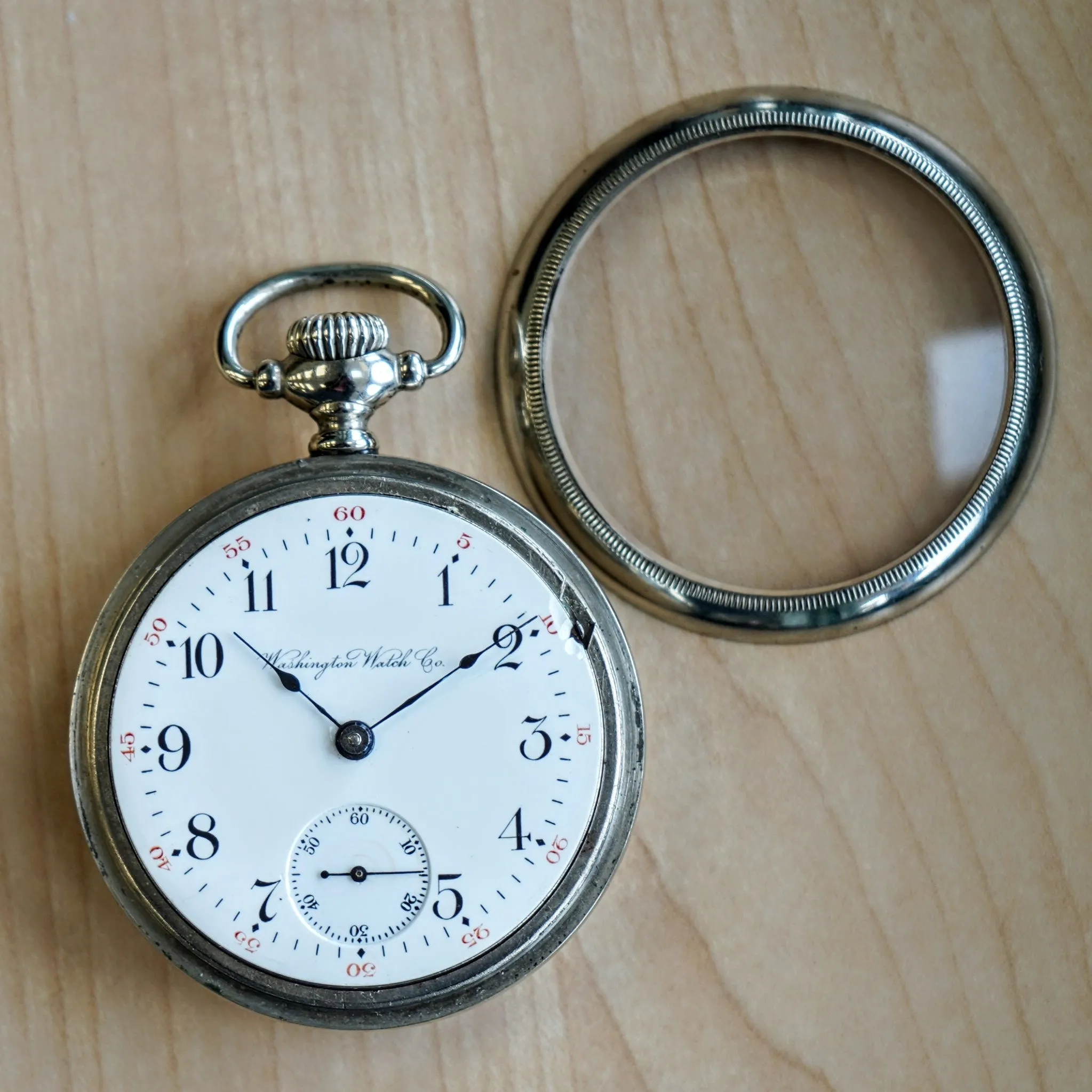1908 WASHINGTON Pocket Watch Openface 18s Liberty Bell Grade 69 by Illinois Watch Co. 17 Jewels