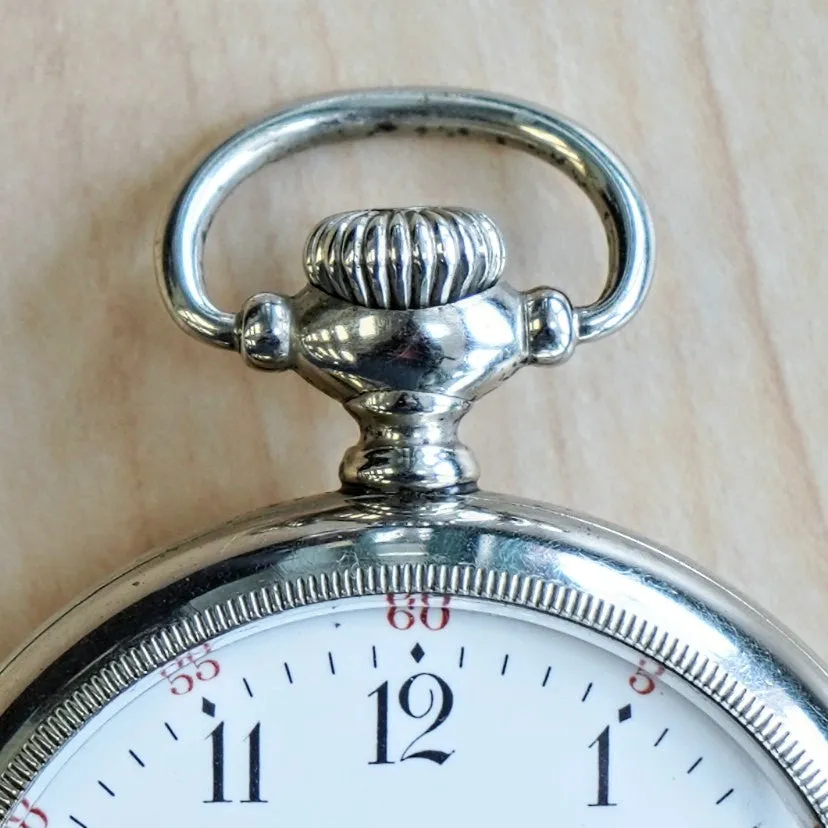 1908 WASHINGTON Pocket Watch Openface 18s Liberty Bell Grade 69 by Illinois Watch Co. 17 Jewels