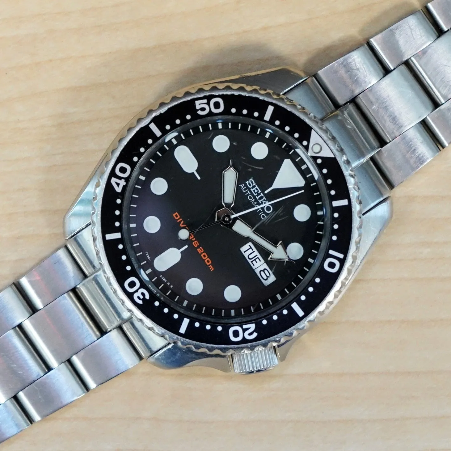 2017 SEIKO Automatic Scuba Diver's 200M Watch SKX007 17 Jewels Day/Date Wristwatch