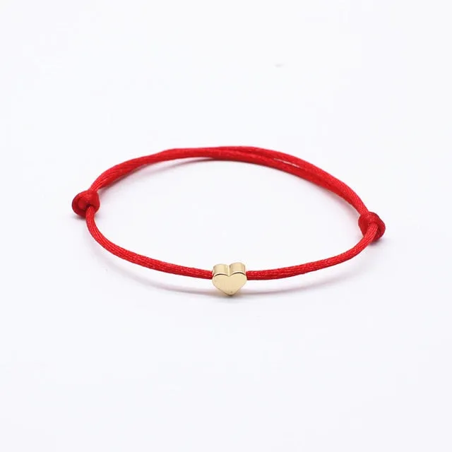 2019 new Lucky Heart star Bracelet For Women Children Red color Rope String Adjustable Handmade Bracelet Jewelry simple Bracelet