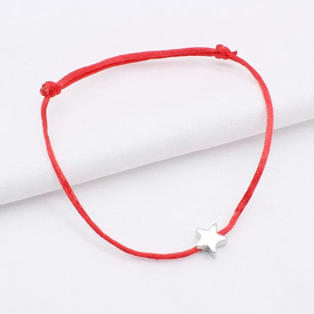 2019 new Lucky Heart star Bracelet For Women Children Red color Rope String Adjustable Handmade Bracelet Jewelry simple Bracelet