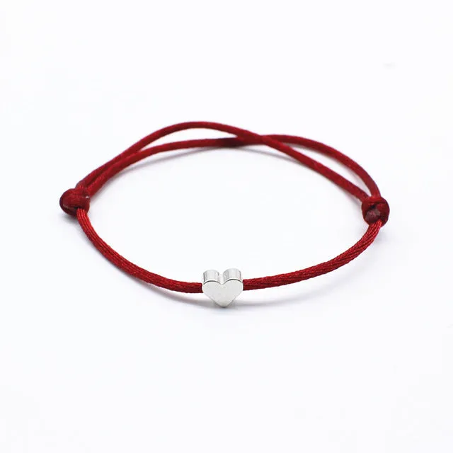 2019 new Lucky Heart star Bracelet For Women Children Red color Rope String Adjustable Handmade Bracelet Jewelry simple Bracelet