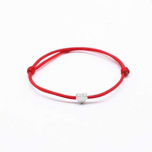2019 new Lucky Heart star Bracelet For Women Children Red color Rope String Adjustable Handmade Bracelet Jewelry simple Bracelet