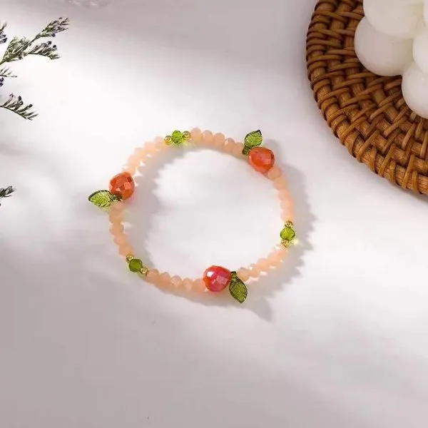 2022 New Korean Flowers Daisy Bracelets Bohemian Colorful Crystal Beaded Bracelet Handmade Elastic Rope Women Pulseira Jewelry