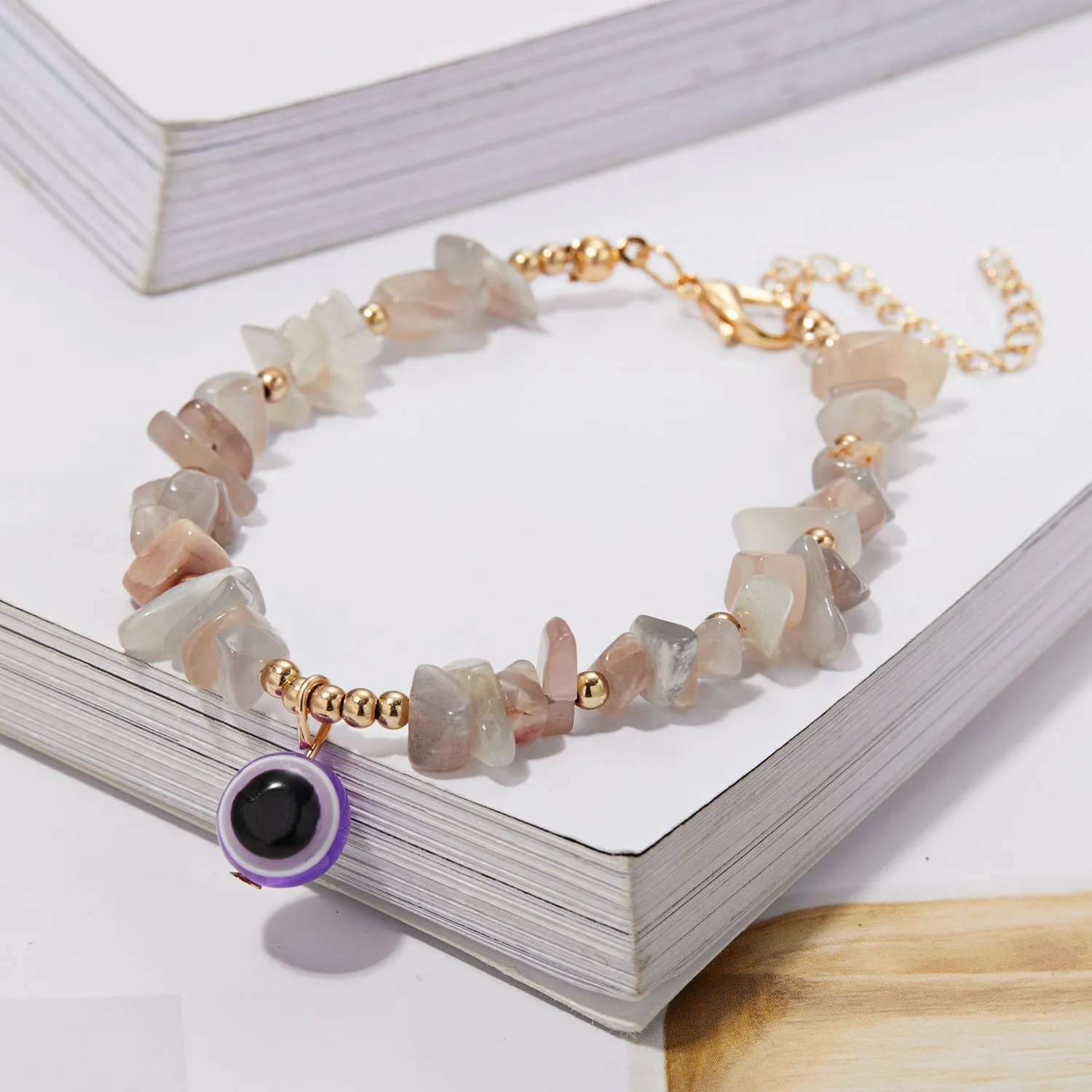 2022 New Korean Flowers Daisy Bracelets Bohemian Colorful Crystal Beaded Bracelet Handmade Elastic Rope Women Pulseira Jewelry